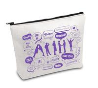 Singer Song Gift BT Lover Gift K-pop Characters Makeup Bag BT Inspired Army Cosmetic Bag Members Fans Merch (Save-M UK)