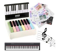 Singer Taylor Piano Calendar 2025 Desk Calendar, Mini Piano Calendar,Playable Piano Table Calendar 2025 With 52 Weeks of Music Sheets, Great Gift for Family and Friends (White Small)