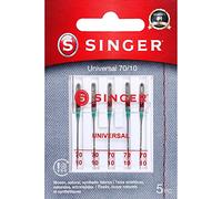 SINGER Universal Regular Point Sewing Machine Needles, Size 70/10-5 Count
