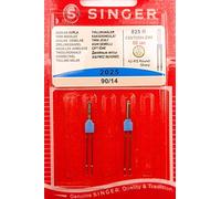 Singer, universal twin needles, sewing machine needles, 2025, thickness 90/14, 2 pieces