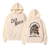 Singer Zach Bryan Hoodie Men Women Fashion The Burn Tour Sweatshirt Retro Casual Pullover Hoodies Streetwear (beige,XS)