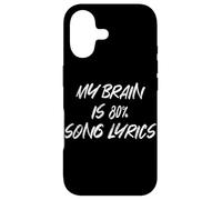 Singers Song Writes My Brain Is 80% Song Lyrics Music Themed Case for iPhone 17