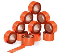 SINGHAL 12 Pack Orange Flagging Tape, 1" x 1800 ft Length - Highly Visible Survey Tape for Marking & Barricading | Non-Adhesive Trail & Tree Marking Tape