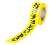 SINGHAL Crime Scene Caution Tape - High-Visibility Yellow “Crime Scene - Do Not Cross” Hazard Warning Tape 75 mm x 50 m