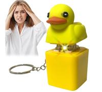 SingHao Quacking Duck Keychains,Duck Fidget To/y K/eychain,Fun K/eyboard Fidget,Ke/yboard Clicker Fidget,Duck Key/board that Quacks,Fun Keycap Keyboard Keychain,Quacking Duck Fidget Keyboard