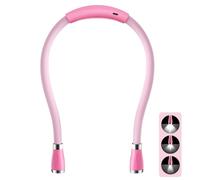 SingHong LED Neck Light, Book Light, Reading Lamp, USB-C Rechargeable, Hands Free, 4 LED Bulbs, 4 Adjustable Brightness, for Reading in Bed or Reading in Car Lamp (Pink)