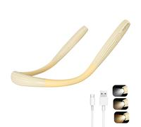 SingHong Neck Reading Light, Book Light, USB-C Rechargeable, 3 Colors & 3 Brgightness Adjustable, Auto-Off Timer, Neck Light for Reading in Bed, Long Lasting, Perfect for Repairing, Knitting