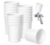 Singhoow 50 Pack 32 oz Gel Coat Dump Gun Cups, Double PE Coated Leak-resistant Paper Cups, Heavy Duty Disposable Mixing Containers for Gelcoat, Epoxy Resin, Marine, Automotive & Industrial Painting