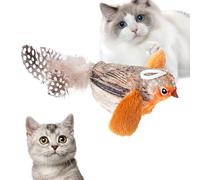 Singing Bird Cat Toy, Bird Cat Toy with Sound - Vistapurin Interactive Chewing Mochi for Cats | Chirping Birds Cat Toys, Realistic Child Toys, Interactive Chewing Toys for All Breeds