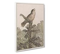 Singing Bird On Pine Tree By Theo Van Hoytema Canvas Print | Gallery Wrapped 30mm Frame Wall Art | 30x20 inches | Ready to Hang | Classic Animals Picture | Living Room Bedroom Lounge Office