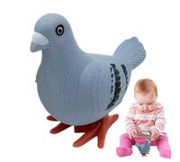 Singing Bird Ornament - Electric Chirping Pigeon, Sound Motion Sensor | Interactive Talking Bird , Battery Operated Animal Decor for Desk Garden Office Shelf, Cute Realistic Simulation Decorate