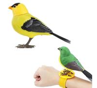 Singing Bird Toy - Sound and Motion Activated Electric Chirping Pet Bird for Kids, Battery Operated with Movable Mouth and Head, Ideal for Garden Decor