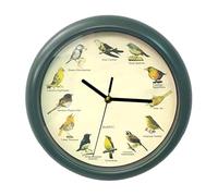 Singing Bird Wall Clock Round that Sings on Hour Quiet Decoration Minimalist Decorative Hanging Clock for Kitchen Bedroom