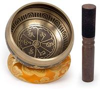 Singing Bowl, AKLOT Handmade Nepal Singing Bowl Set with Sing Bowls Cushion Mallet for Healing Meditation Yoga Cooking