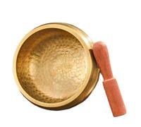 Singing Bowl Buddhist Prayer Bowl Brass Texture Suitable for Sound Chakras Balancing and Sound