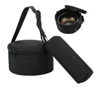 Singing Bowl Carry Bag - Meditation Sound Bowl Storage Bag, Sound Bowl Storage | Stunning Design Heavy Duty Buddhist Singing Bowls Carrier Bag for Yoga Mindfulness Zen Meditation, Black