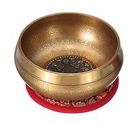 singing bowl chanting bowl Buddhist sound bowl wooden mallet mat copper handmade crafts