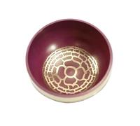 Singing Bowl Colored Buddhist Bowl Audio Healing Soul Relaxation Yoga Meditation Dharma Utensils 7 Chakra Copper Ornaments(Purple)
