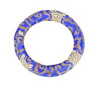 Singing Bowl Cushion, 16cm Silk Brocade Round Meditation Singing Bowl Cushion Ring Pillow for Tibetan Singing Bowl (Blue)