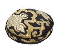 Singing Bowl Cushion Cotton Cloth Traditional 10cm Black Gold