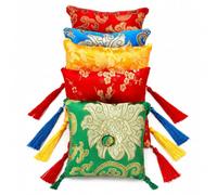 Singing Bowl Cushion - sound Bowl Pillow Mat Art Craft Decoration Made in Nepal | Mallet & Cushion dia(3.2") -Blue (4PC-set)