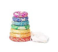 singing bowl, for 6-12Inch/8-14Inch Sound Bowl, Handmade Silk Brocade Cushion with Storage Bag, Chakra Bowl, 7Pack