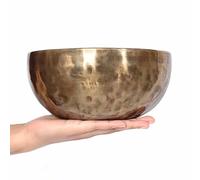 Singing Bowl for Yoga Meditation & Chakra Healing, Full Moon Spiritual Decor, Tibetan Mindfulness Therapy Gift (8.6-9in/22-23cm)