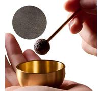 Singing Bowl, Handcrafted Sound Bowl Set with Mallet Cushion, Portable Meditation Tool, Spiritual Desktop Decoration for Yoga, Mindfulness (1.57 x 0.91 inches)