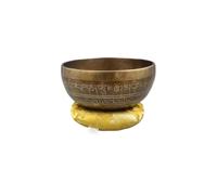 Singing Bowl Handmade Brass Singing Bowl Meditative Buddhist Supplies Chakra Yoga Sound Percussion Musical Instrument(26CM Pattern Random)
