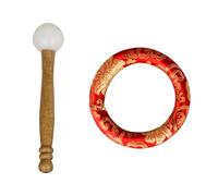 Singing Bowl Holder Stand and Beater Bowls Mat Silk Wood and Rubber for Relaxation Exercises