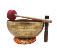 Singing Bowl Large Bowls Handmade Brass Singing Bowl Set Meditation Mindfulness Sound Buddhist Supplies Chakra Decoration(Caliber 25cm)