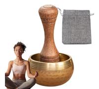 Singing Bowl - Meditation Sound Bowl, Stress Relief Buddhist Sound Therapyy | Tibetan Meditation Yoga Singing Accesstes Set, Tibetan Singing Bowl With Wooden Mallet For Spiritual Gatherings