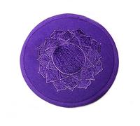 singing bowl, Purely Handmade Cushion for & Crystal Singing Bowl, Fabric Buddha Sound Bowl Mat for Yoga Meditation and Sound Healing(Purple,16CM)