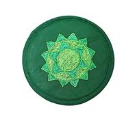 singing bowl, Purely Handmade Cushion for & Crystal Singing Bowl, Fabric Buddha Sound Bowl Mat for Yoga Meditation and Sound Healing(Green,10CM)