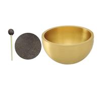 Singing Bowl Set, Copper Meditation Sound Bowl, 1.57x0.91 inches, Relaxation Yoga with Mallet, Cushion Spiritual Handcrafted Decor for Desktop, Home, Mindfulness, Calming Use