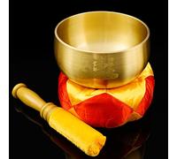 Singing Bowl Set, Handmade Metal Music Bowl, Chakra Balancing, Prayer, Personalized Spiritual Gift，7 inches (d)