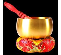 Singing Bowl Set, Handmade Metal Music Bowl, Chakra Balancing, Prayer, Personalized Spiritual Gift，7 inches (b)