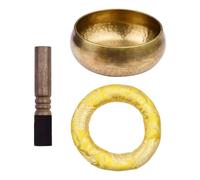 Singing Bowl Set - Nepal Brass Sound Bath with Pure Tone | Chimes Deep Relaxation Sleep Aid for Beginners Mindfulness Travel Therapists Living Room Studio Shelf Table