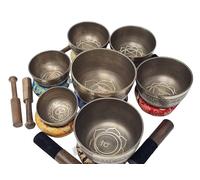 Singing Bowl Sets of 7- Handmade Tibetan Chakra healing Singing Bowl for Meditation, Sound, Peace, Mindfulness, Yoga, Seven Chakra Bowls