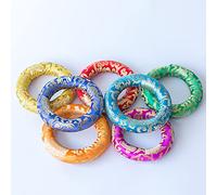 Singing Bowl Silk Brocade Cushion, Round Ring Pillow, Perfect Match of Crystal/Tibetan Singing Bowl, Made by Hand, 7 Colors & 7 Sizes Available, (1 Pcs) (Color : Blue, Size : 9 Inch)