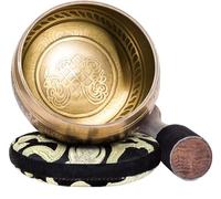 Singing Bowl Singing Bowl Set Flower Of Life Unique Helpful For Meditation Yoga Stress Relief Prayer And Mindfulness(3.5 in Auspicious)