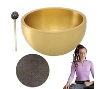 Singing Bowl, Sound Bowl Set with Mallet and Cushion, Handcrafted Meditation Tool, Portable Spiritual Decoration, Ideal for Yoga, Mindfulness, Stress Relief, Desktop Accent
