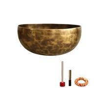 Singing Bowls Set Handmade Buddha Sound Bowl Brass Bowls Decorative Healing Therapeutic Percussion Meditation Accessories(26CM)