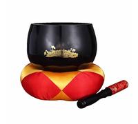 Singing Bowls Set, Tibetan Singing Bowl Meditation Accessories, Black Polished Bowls with Cushion and Striker, for Meditation, Yoga, Chakra(5.1in/13cm)
