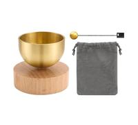 Singing Bowls - Small Brass Home Decor,Portable Meditation Sound Bowl - for Beginners Men Yoga Mindfulness Chanting Studio Travel Table Home Living Room Bedroom