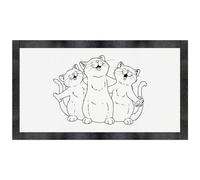 'Singing Cat Trio' Pet Feeding Mat (PM00025496)