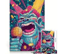 Singing Character with Microphone And Confetti Puzzle for Teenagers 1000 Pieces Strengthen Memory Stress Free Smooth Edge 38x52cm