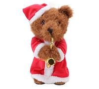 Singing Christmas Toys, Swingable Plush Bear Toy with 8 Songs Dancing Christmas Plush Bear for Kids Gifts, Holiday Table and Home Decor
