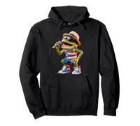Singing Coqui Puerto Rican Flag Sunglasses Boricua Hat Fun Pullover Hoodie