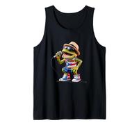 Singing Coqui Puerto Rican Flag Sunglasses Boricua Hat Fun Tank Top